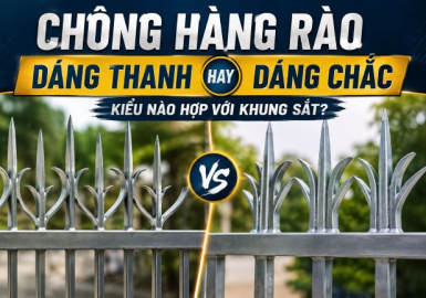 Chông Hàng Rào Dáng Thanh Hay Dáng Chắc: Kiểu Nào Hợp Với Khung Sắt?