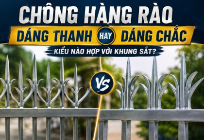 Chông Hàng Rào Dáng Thanh Hay Dáng Chắc: Kiểu Nào Hợp Với Khung Sắt?