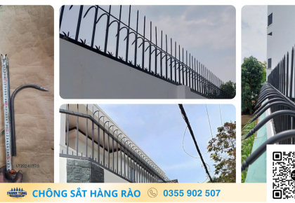 Giải Pháp Kết Hợp Chông Lá Và Chông Nhọn Cho Hàng Rào Sắt Hiện Đại