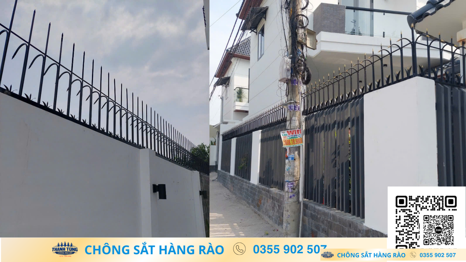 Hàng rào chông sắt
