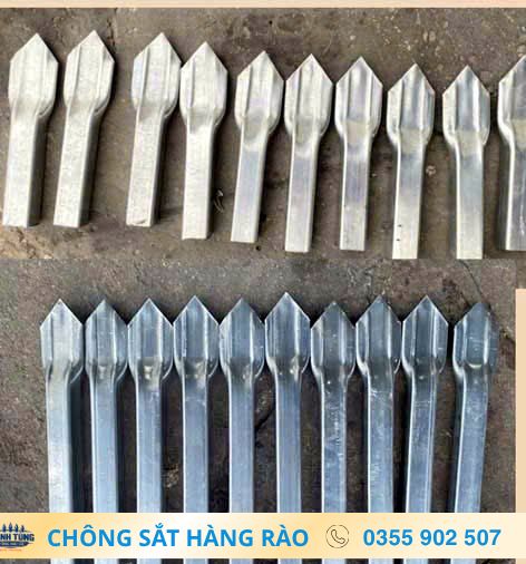 Hai nhóm chông hộp dập có chiều dài thân khác nhau