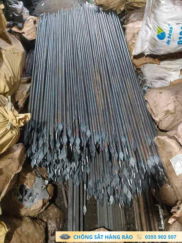 Thanh sắt dùng gia công chông hàng rào sắt đặc
