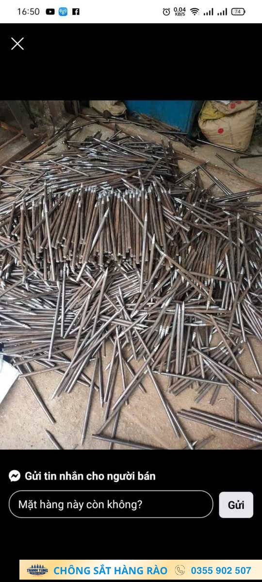 Hình thực tế chông sắt tại xưởng