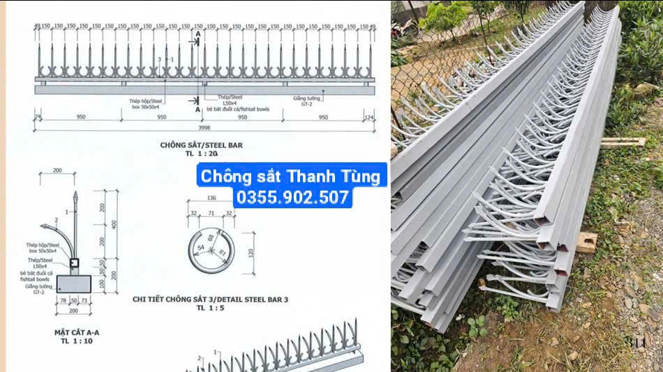 chông hàng rào trạm điện