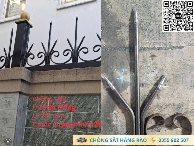 CHÔNG SẮT TIỆN + C MÓC UỐN