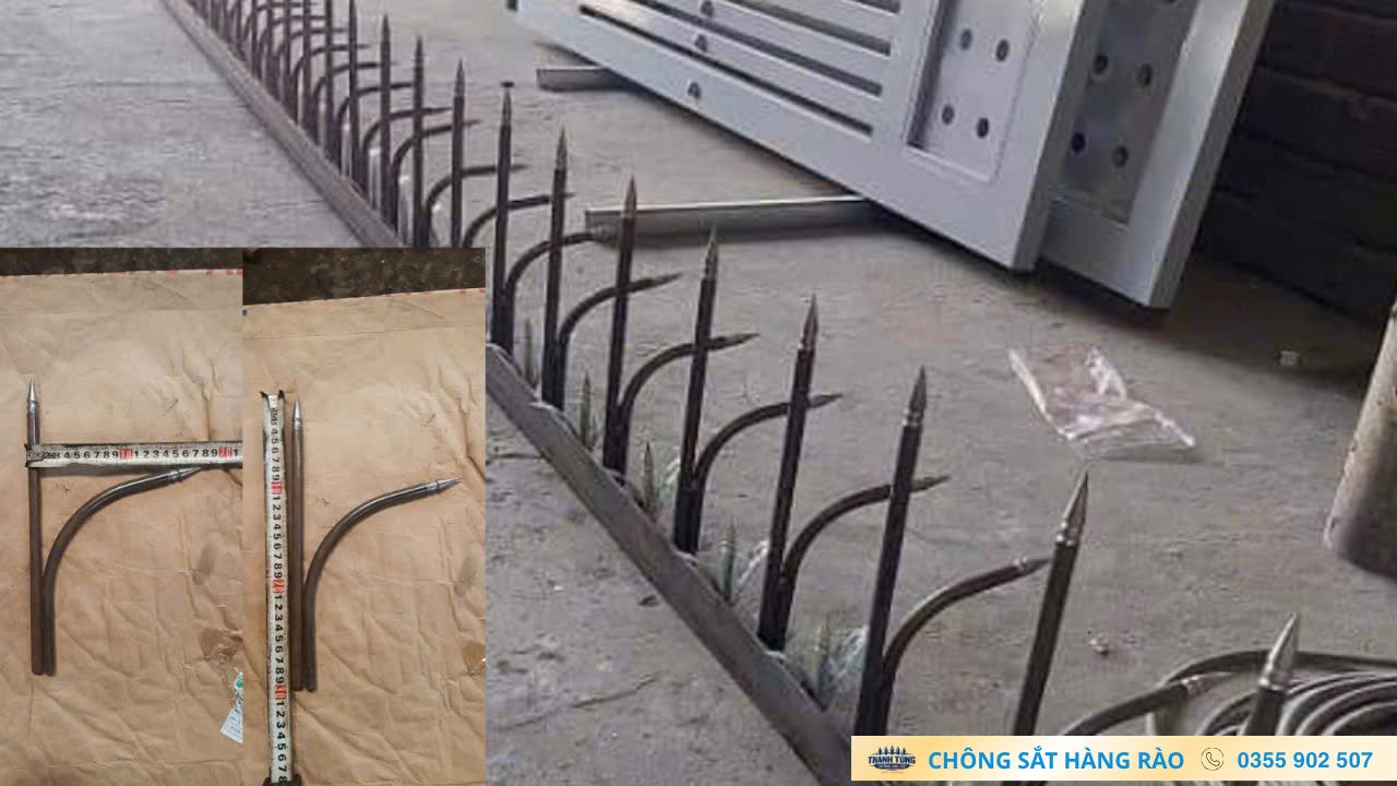 MẪU CHÔNG SẮT 12 LY 3 TẤC + KHUNG HÀNG RÀO MẪU